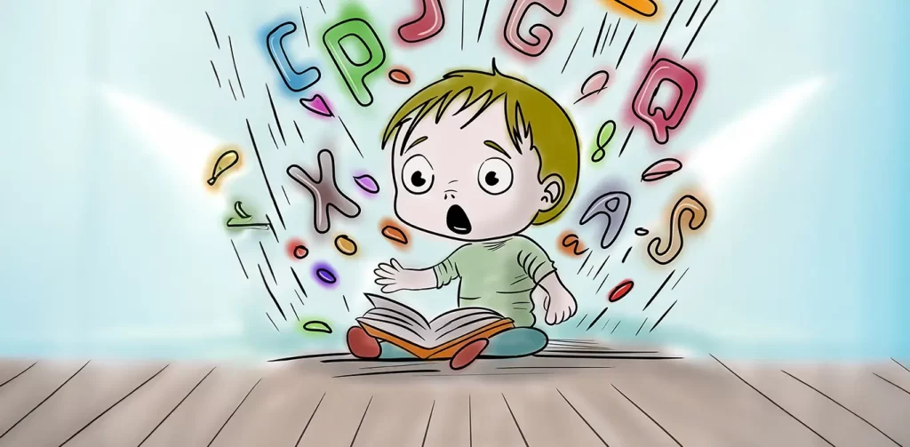 Niño sorprendido con libro magnético, terapia con cuentos para niños como herramienta psicológica | Centro Psicológico Kiri