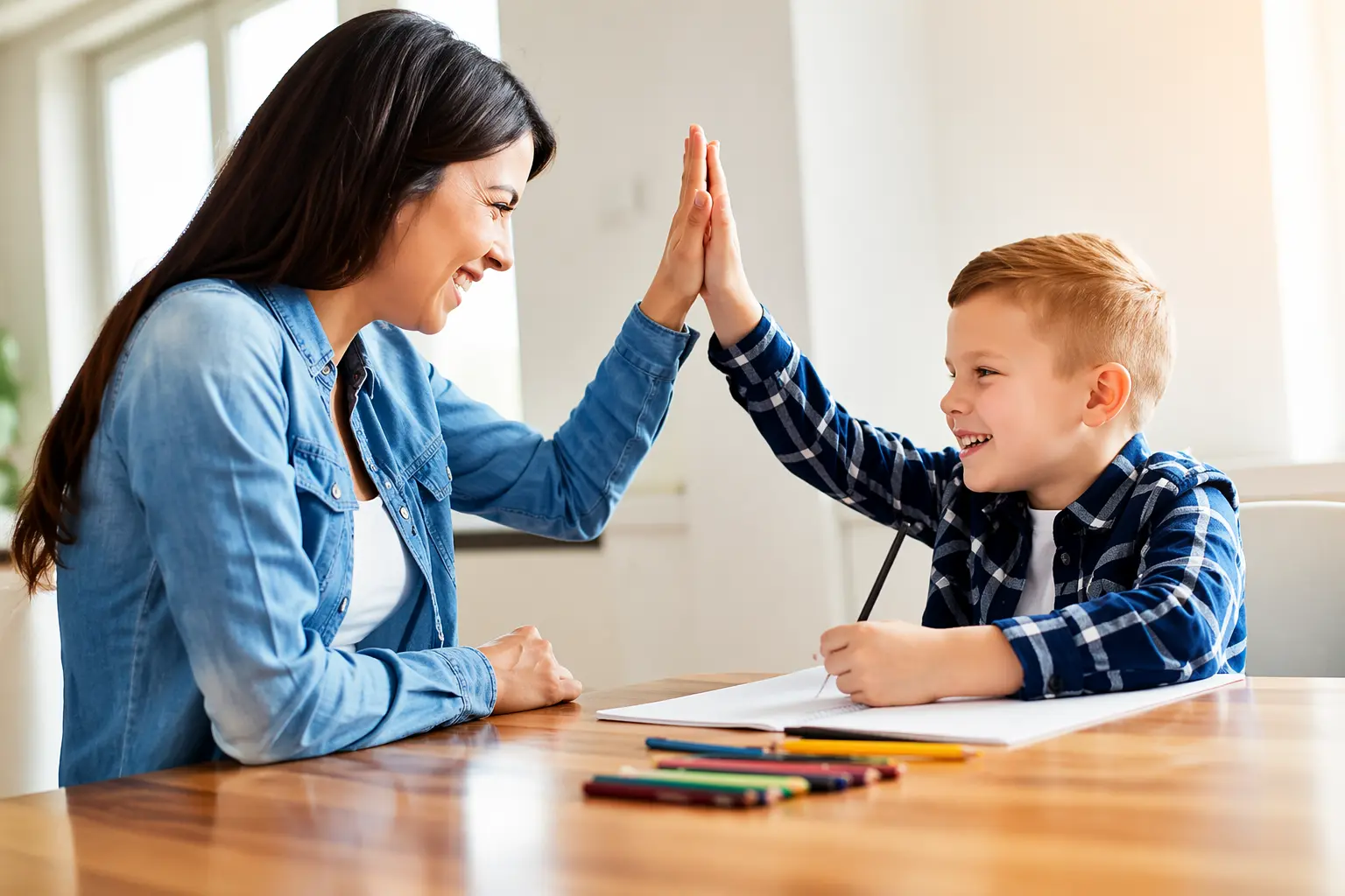 Niño en sesión de terapia de aprendizaje con psicóloga, Centro Psicológico Kiri San Borja Lima